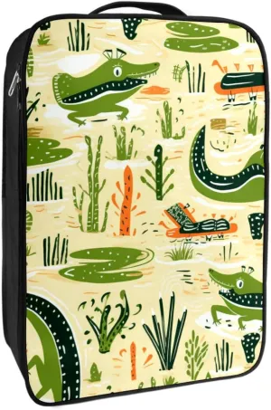 Shoe Bags for Travel,Travel Shoe Bags for Packing,Shoe Travel Bag,Crocodile Green Plant