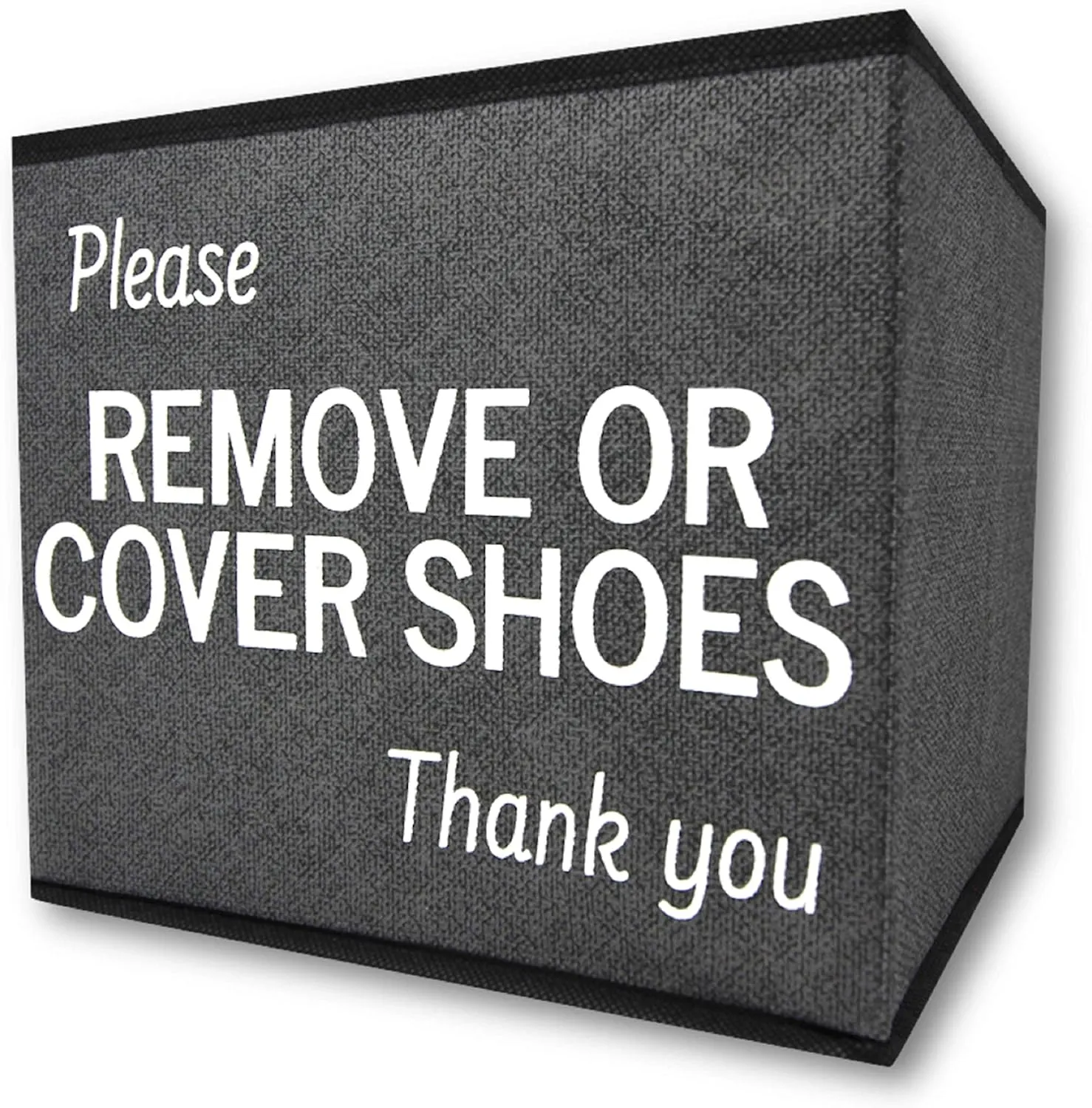 Shoe Covers Box | Disposable Shoe Bootie Holder For Realtor Listings and Open Houses | Please Cover or Remove Shoes Bin | Shoe Bootie Box (5)