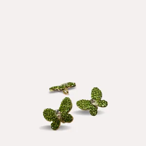Shoe Trims - Butterfly  (Blue, Lime and Dark Green)