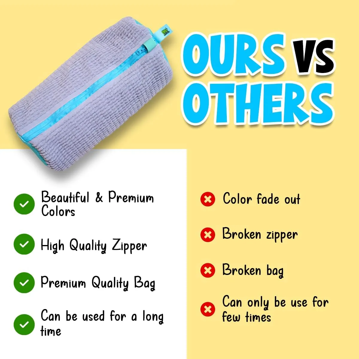 Shoe Washing Machine Bag – Sneaker Laundry Bag for Washer & Dryer, Protective Chenille Mesh Shoe Bag with YKK Zipper, Durable & Reusable for All Shoes 1-pack – Ohhmycart
