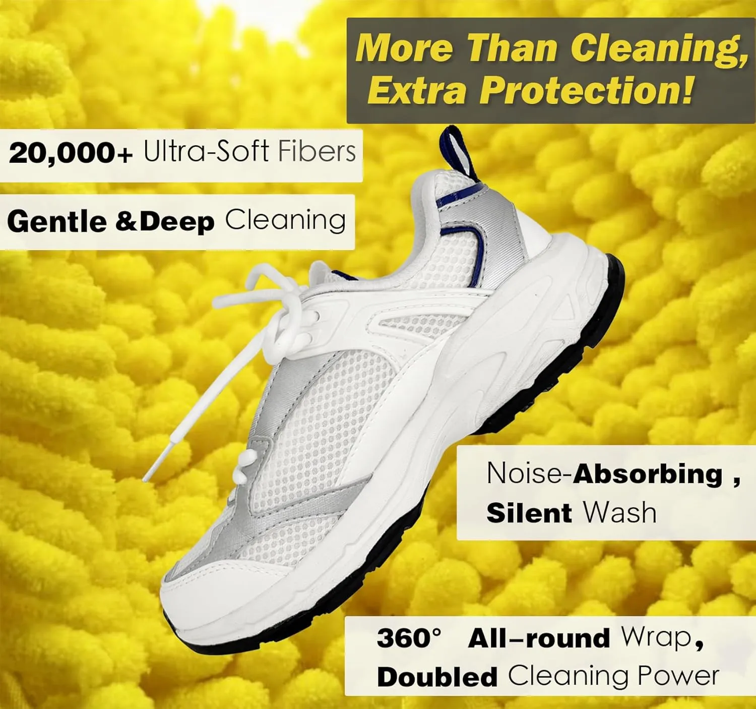 Shoe Washing Machine Bag,Shoe Laundry Bag for Washer and Dryer,Reusable Shoe Cleaning Bag for Sneakers,Tennis Shoes,Shoe Washer with Self-locking Zipper,Microfiber inside, Include Shoe Storage Bag