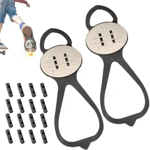 Skateboard Accessories, Sparking Flint Pad Shoe Cover, Bicycle Friction Spark Tool Pad, Friction Spark Tool, Bicycle Flint Pads, Foot Brake Sparking Foot Pressure Slider Riding Shoe Covers. ﻿