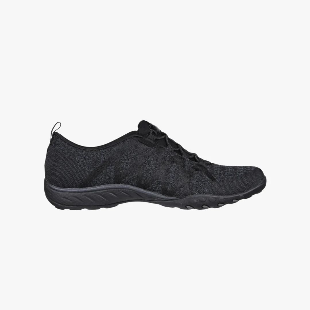 Skechers 100301/BLK BREATHE-EASY-INFI-KNITY Womens Slip-On Trainers Black