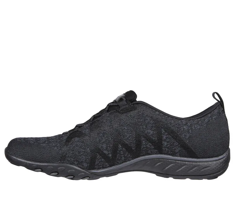 Skechers 100301/BLK BREATHE-EASY-INFI-KNITY Womens Slip-On Trainers Black