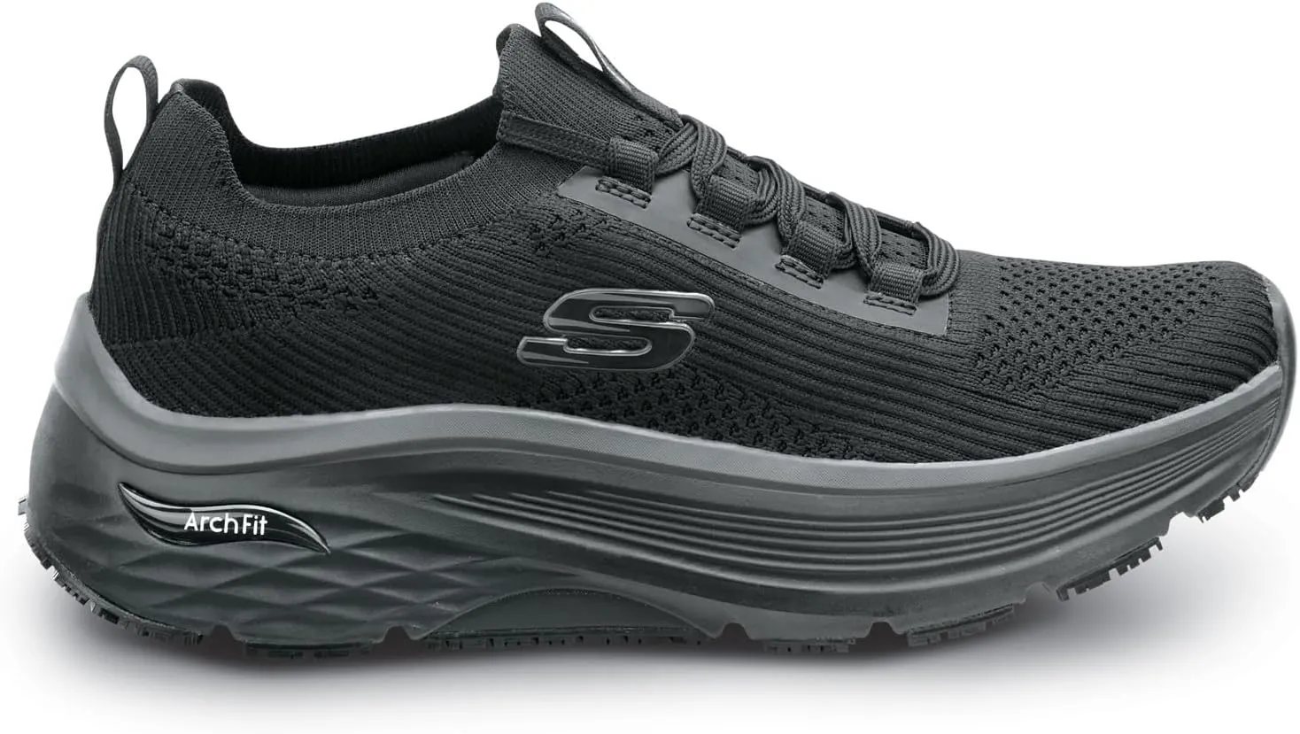Skechers Work Addison, Arch Fit, Women's, Black, Soft Toe, MaxTrax Slip Resistant, EH, Low Athletic, Work Shoe