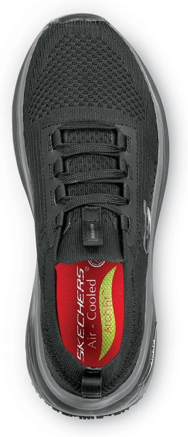 Skechers Work Addison, Arch Fit, Women's, Black, Soft Toe, MaxTrax Slip Resistant, EH, Low Athletic, Work Shoe