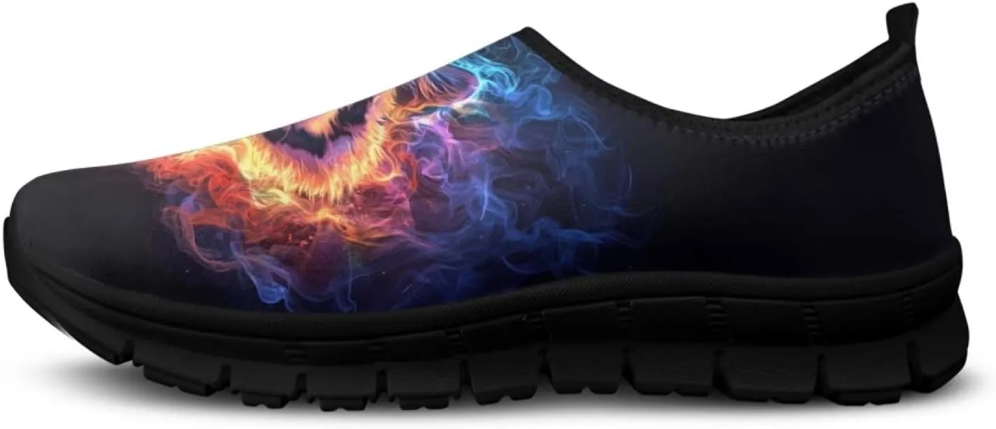 Skull Loafers for Men Comfort Low Top Leisure Driving Shoes Business Slip On Work Shoes Walking Sneakers