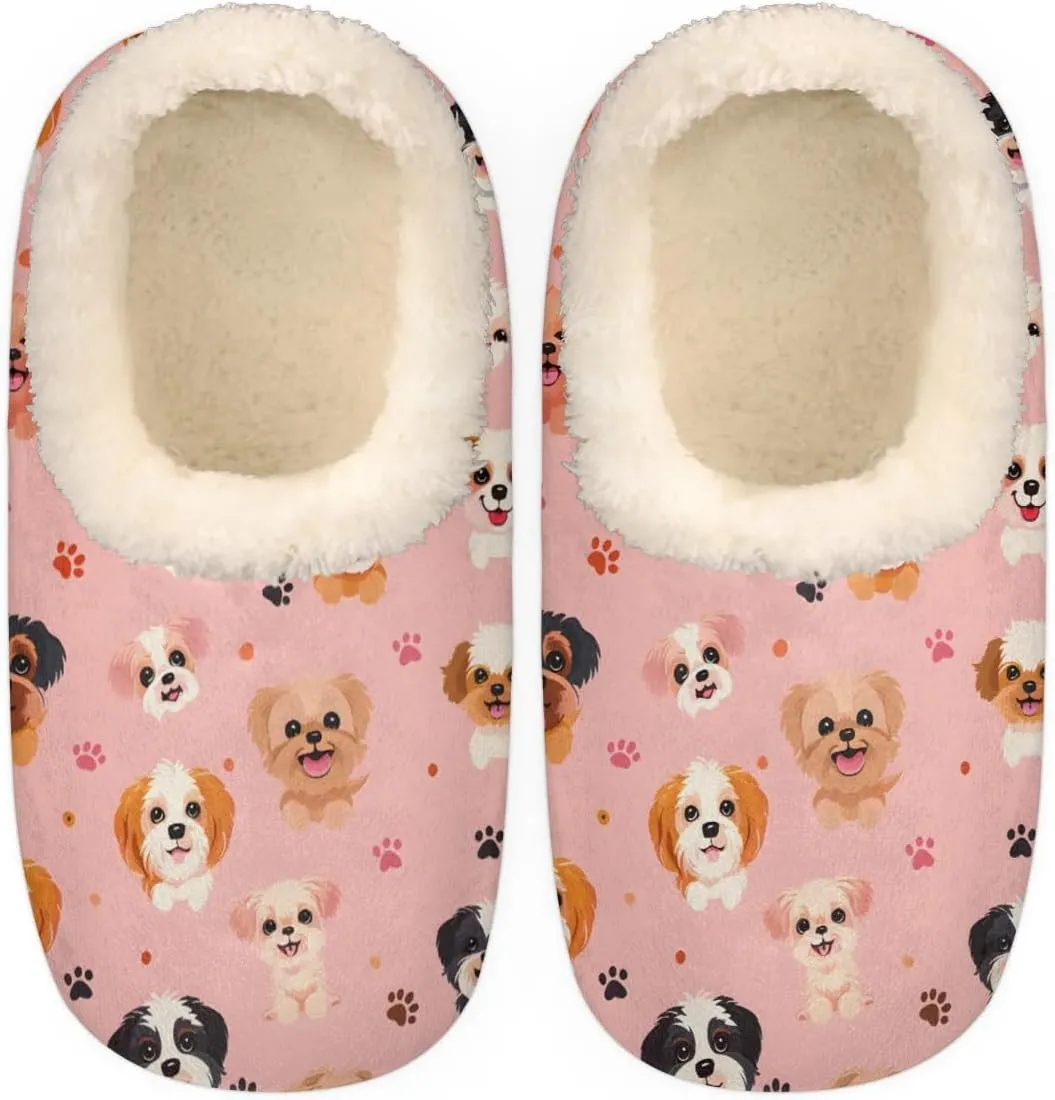Slipper for Women Men, Fuzzy Memory Foam House Slippers Soft Cozy Warm Closed Back Slippers Lightweight Non-Slip Home Shoes Indoor Slippers