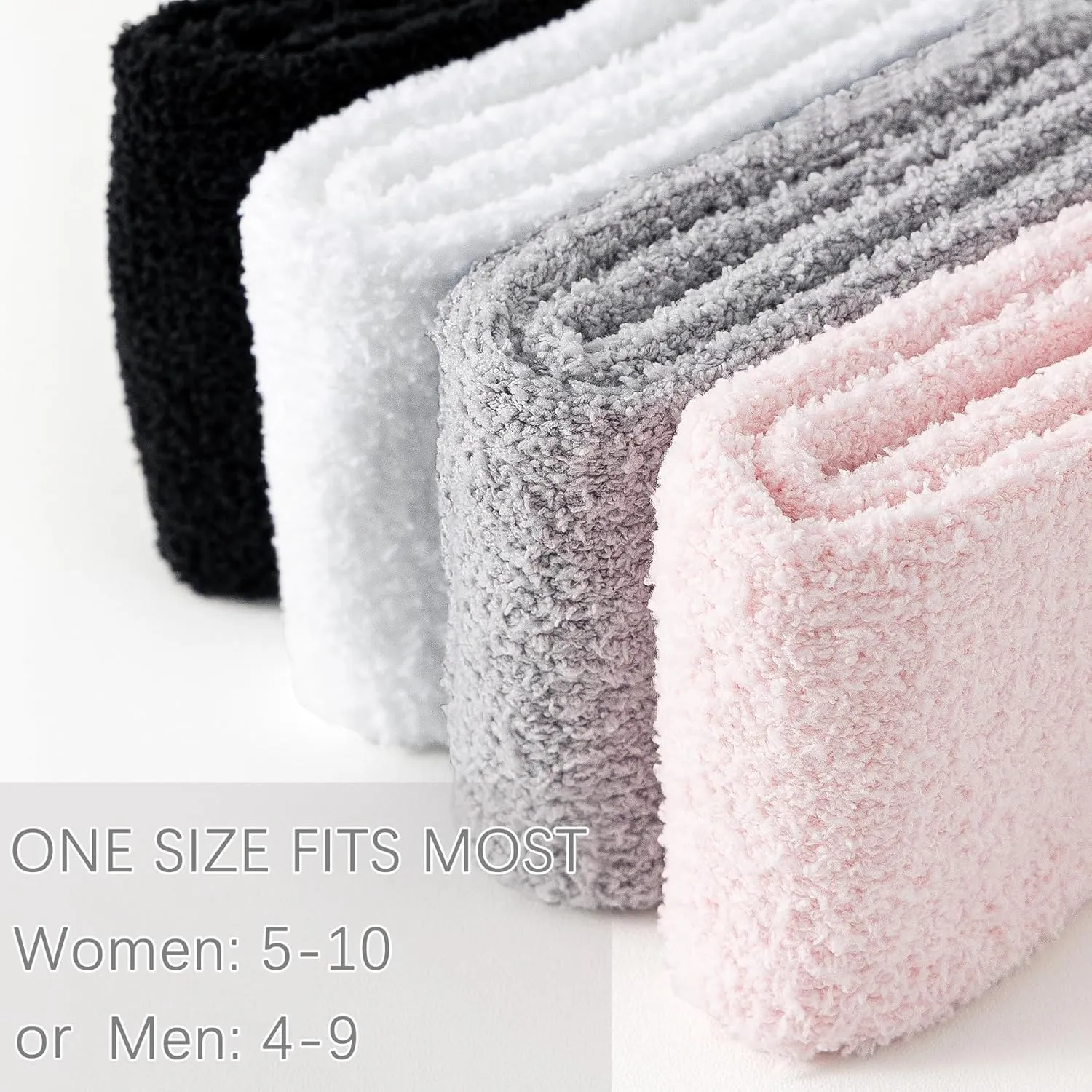 Slipper Socks With Grips for Women and Men - Fuzzy Warm Winter Non-Slip Hospital Socks - Home Cozy Grip Ankle Socks