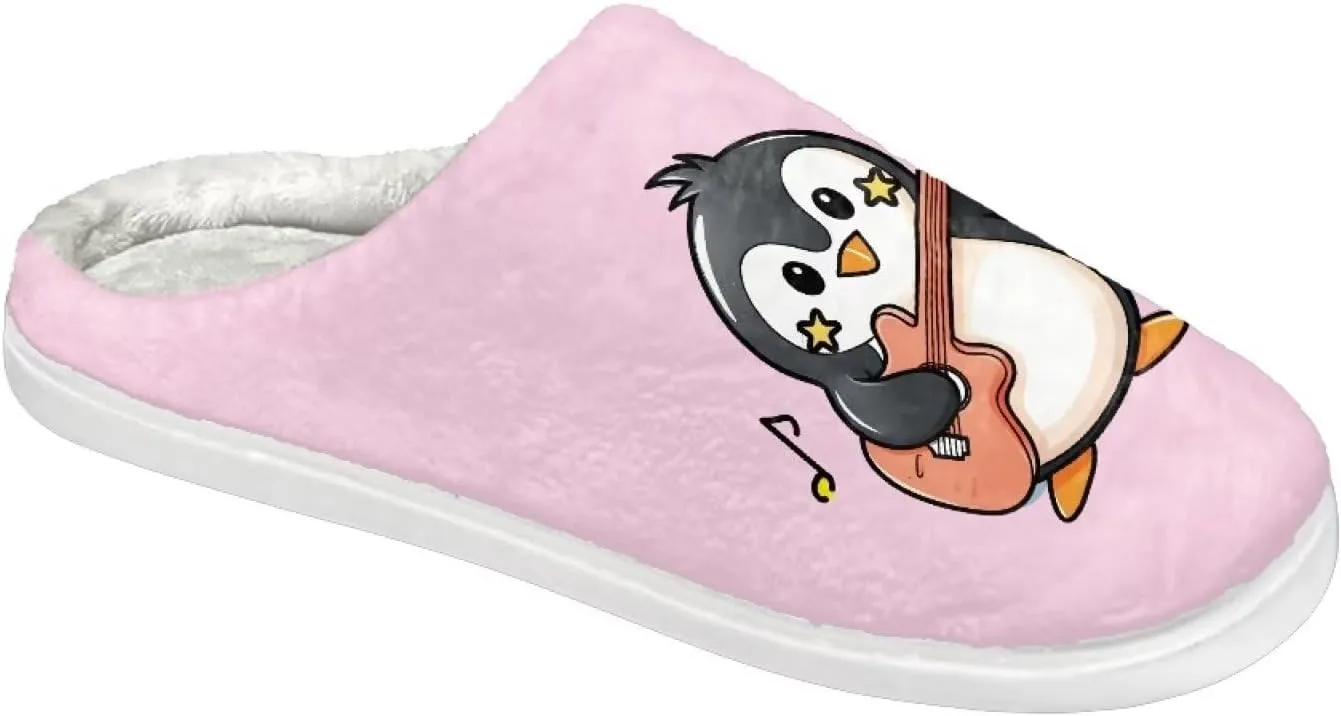 Slippers for Women Men, Soft Scuff Slipper Cozy Warm Fuzzy Slippers, Plush House Slippers Anti-Skid Slip on Shoe