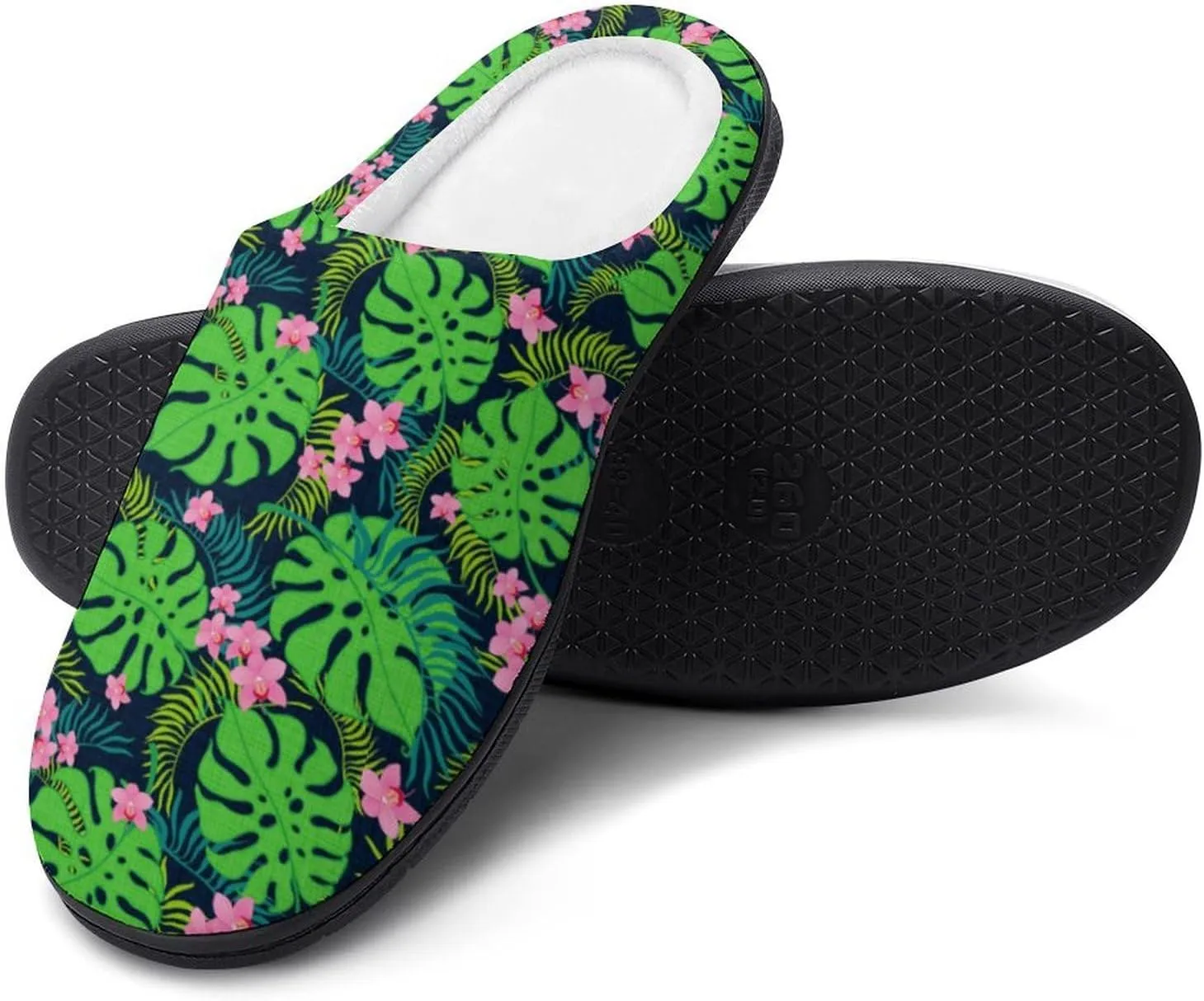 Sloth Happy Halloween Slippers For Women Memory Foam Cotton House Clog Slippers Comfy Slip-On Shoes Indoor Outdoor