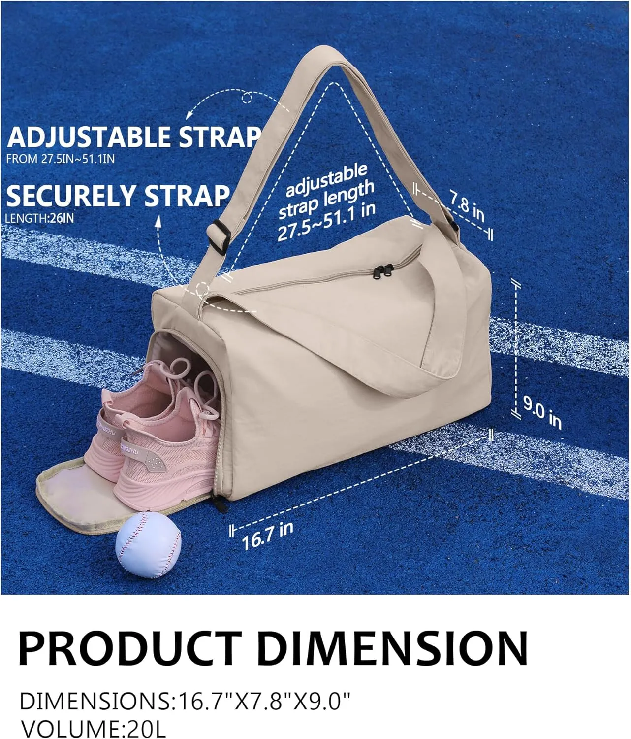 Small Duffle Bag for Women Men,Travel Gym Duffle Bag, Lightweight Small Travel Bag With Shoe Compartment & Wet Pocket, Perfect for Men & Women, Travel, Gym, Swim, Yoga, Weekend Bags