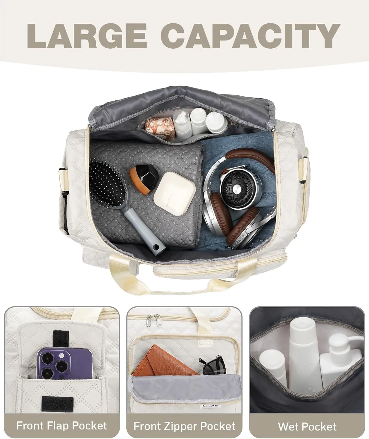 Small Gym Bag for Women, Weekender Bags for Women with Shoe Compartment, Travel Duffle Bag Carry On Overnight Bag with Toiletry Bag, Hospital Bags for Labor and Delivery