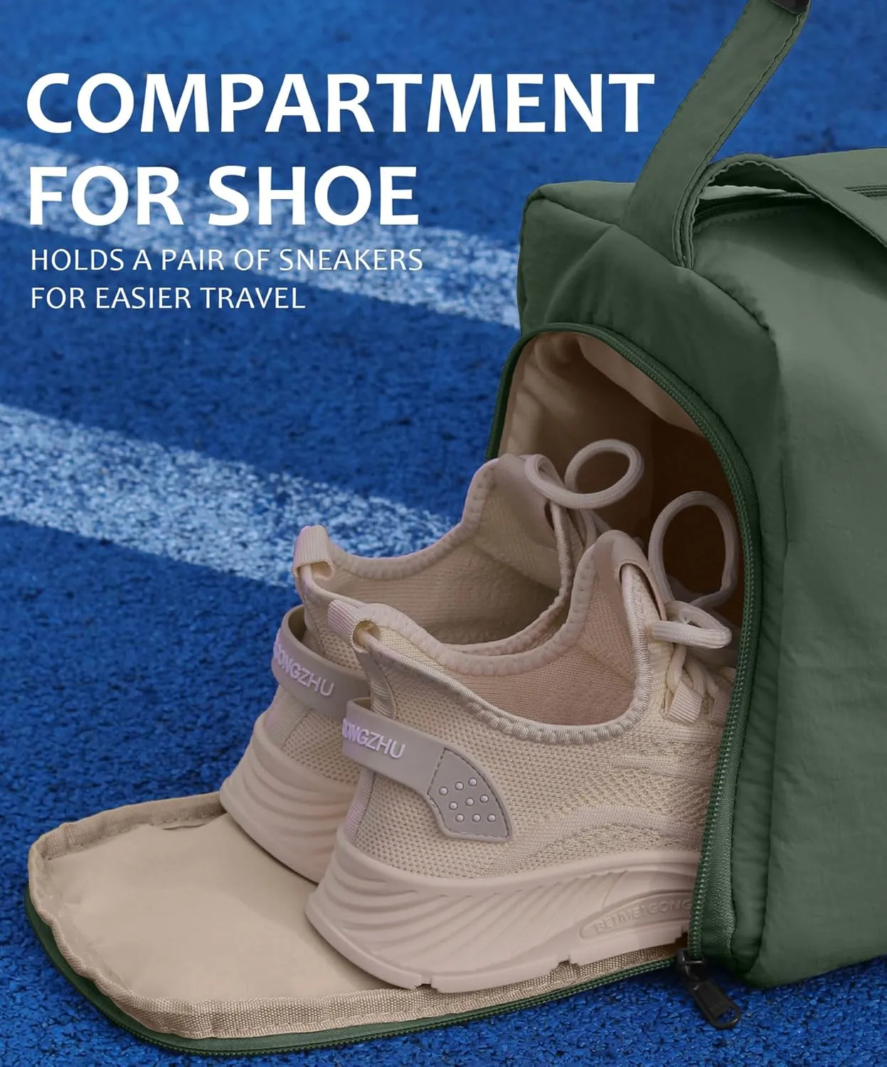 Small Gym Bag for Women with Shoes Compartment, Stylish Duffle Travel Bag for Plane, Lightweight Duffle Bag for Women & Men, Sport Gym Tote Bag with Wet Pocket for Yoga, Pilates, Swimming