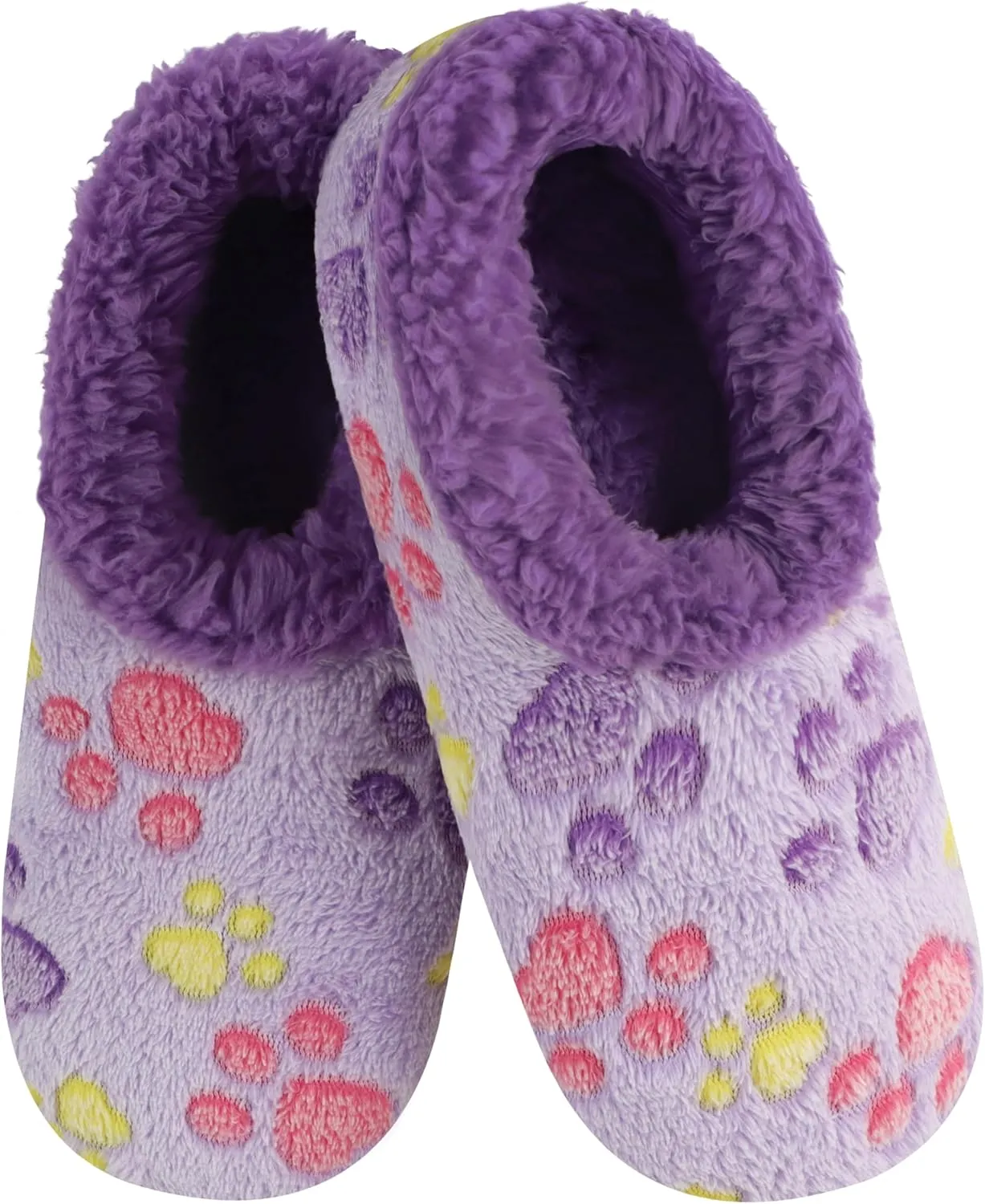 Snoozies Slipper Socks for Women Indoor, Cozy Sherpa-Lined Womens Slippers Non-Skid, Ladies Gifts
