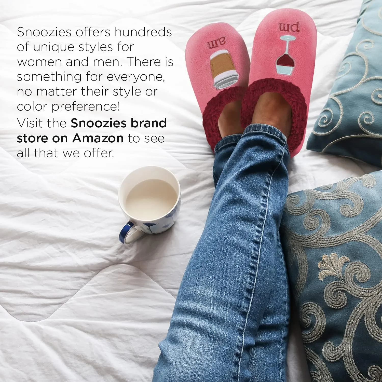 Snoozies Slipper Socks for Women Indoor, Cozy Sherpa-Lined Womens Slippers Non-Skid, Ladies Gifts