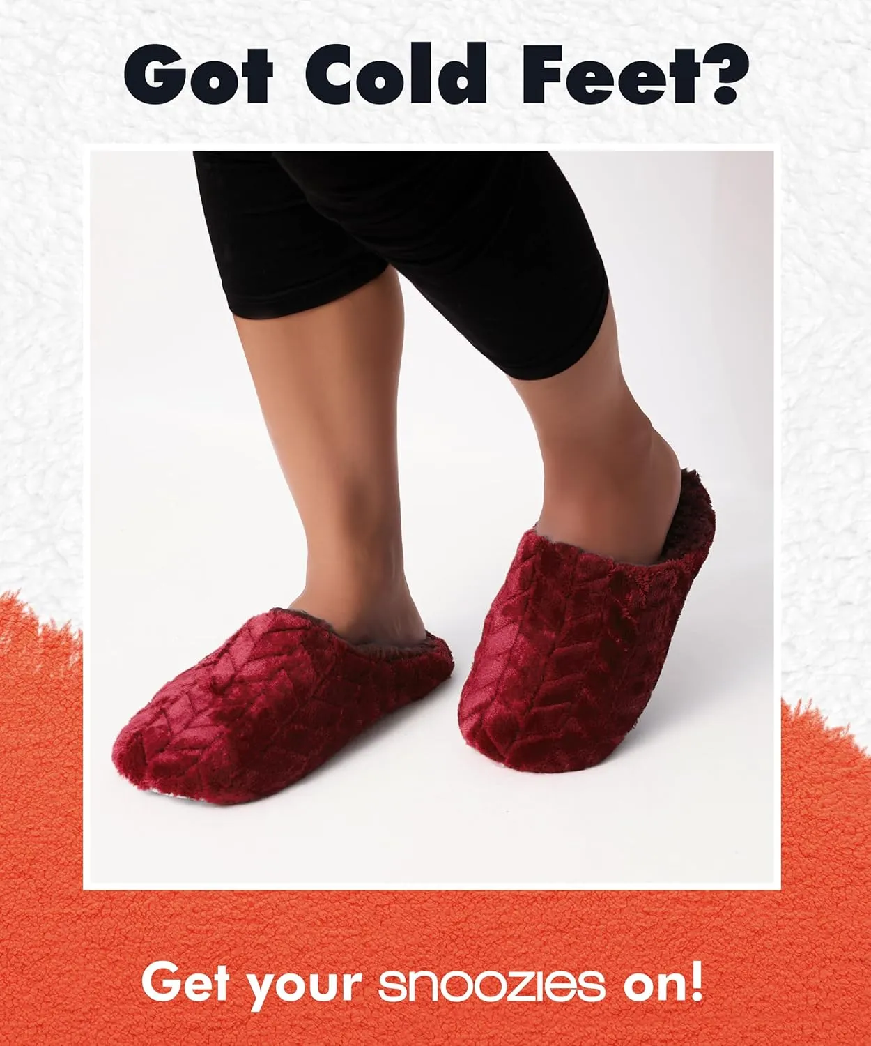 Snoozies Women's Chevron Scuff Slippers - Indoor Fuzzy Slippers with Non-Skid Sole, Cozy Comfort for Women