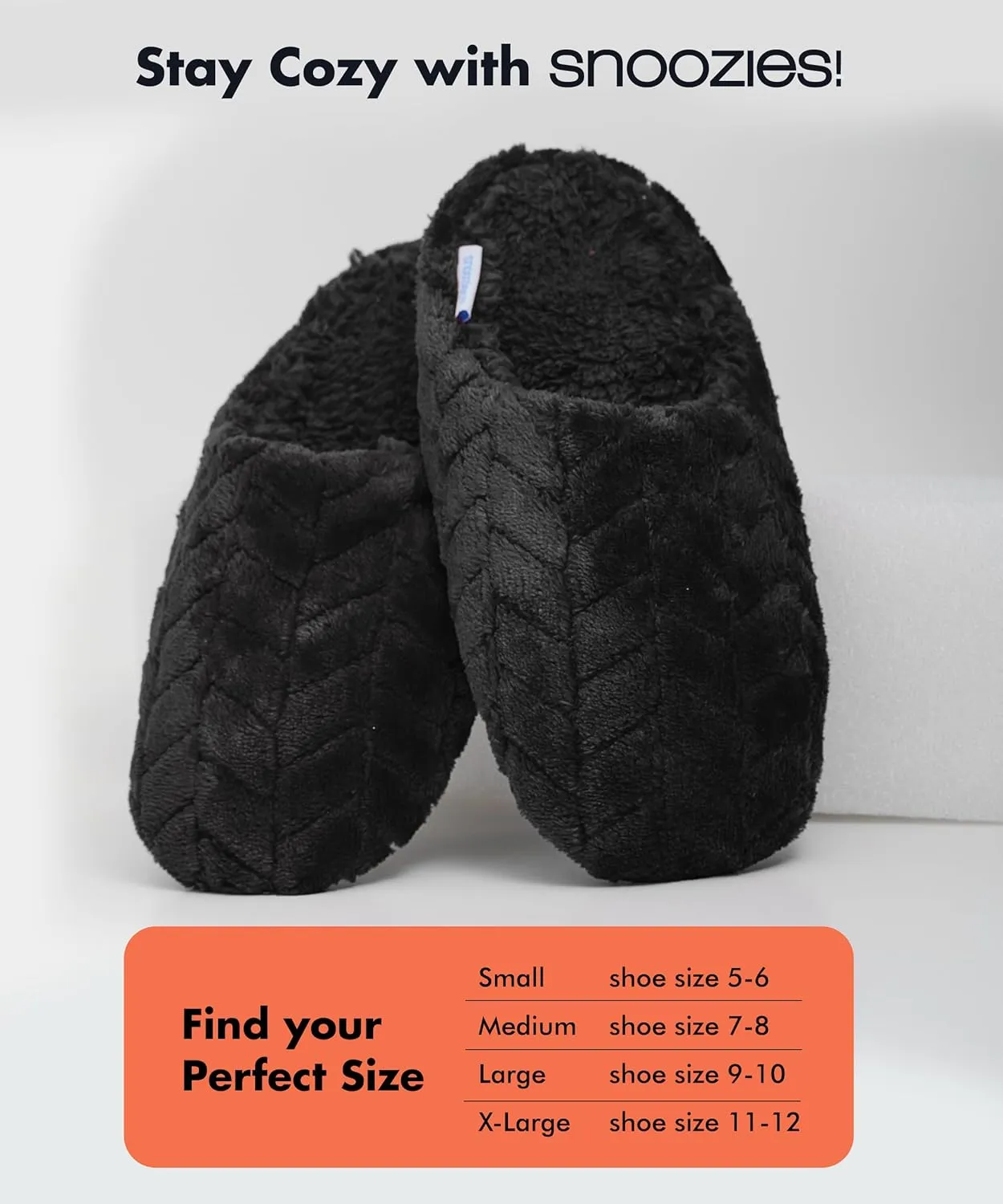Snoozies Women's Chevron Scuff Slippers - Indoor Fuzzy Slippers with Non-Skid Sole, Cozy Comfort for Women