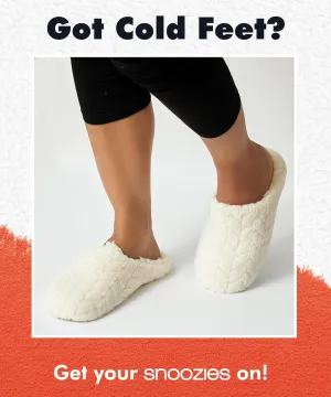 Snoozies Women's Chevron Scuff Slippers - Indoor Fuzzy Slippers with Non-Skid Sole, Cozy Comfort for Women