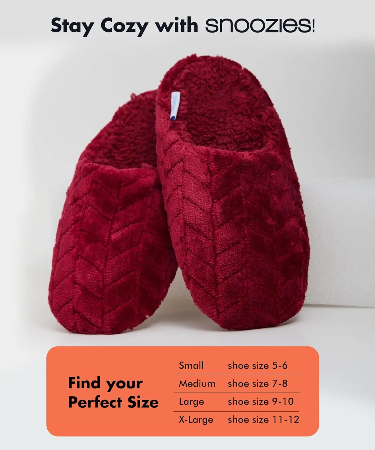 Snoozies Women's Chevron Scuff Slippers - Indoor Fuzzy Slippers with Non-Skid Sole, Cozy Comfort for Women