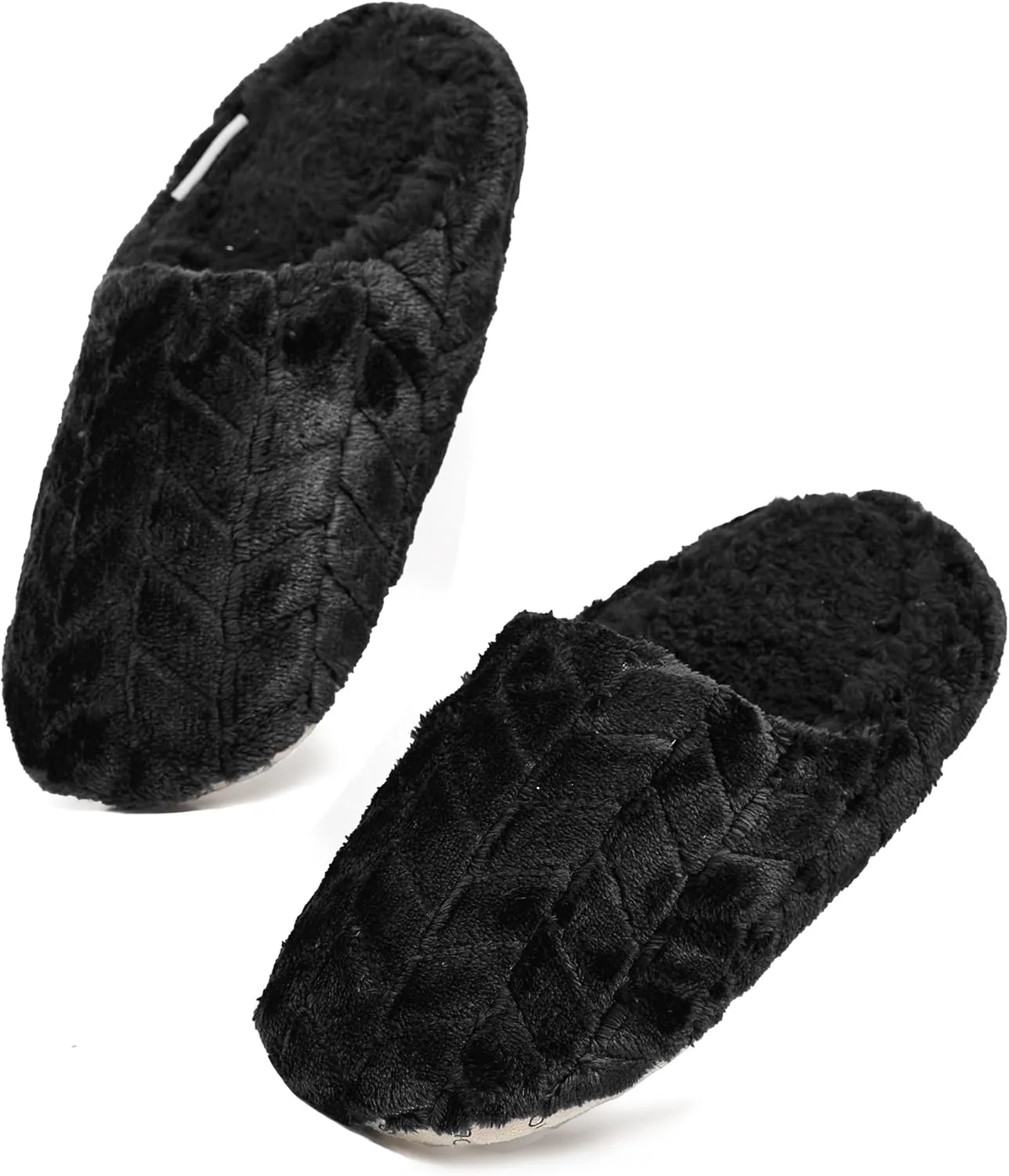 Snoozies Women's Chevron Scuff Slippers - Indoor Fuzzy Slippers with Non-Skid Sole, Cozy Comfort for Women