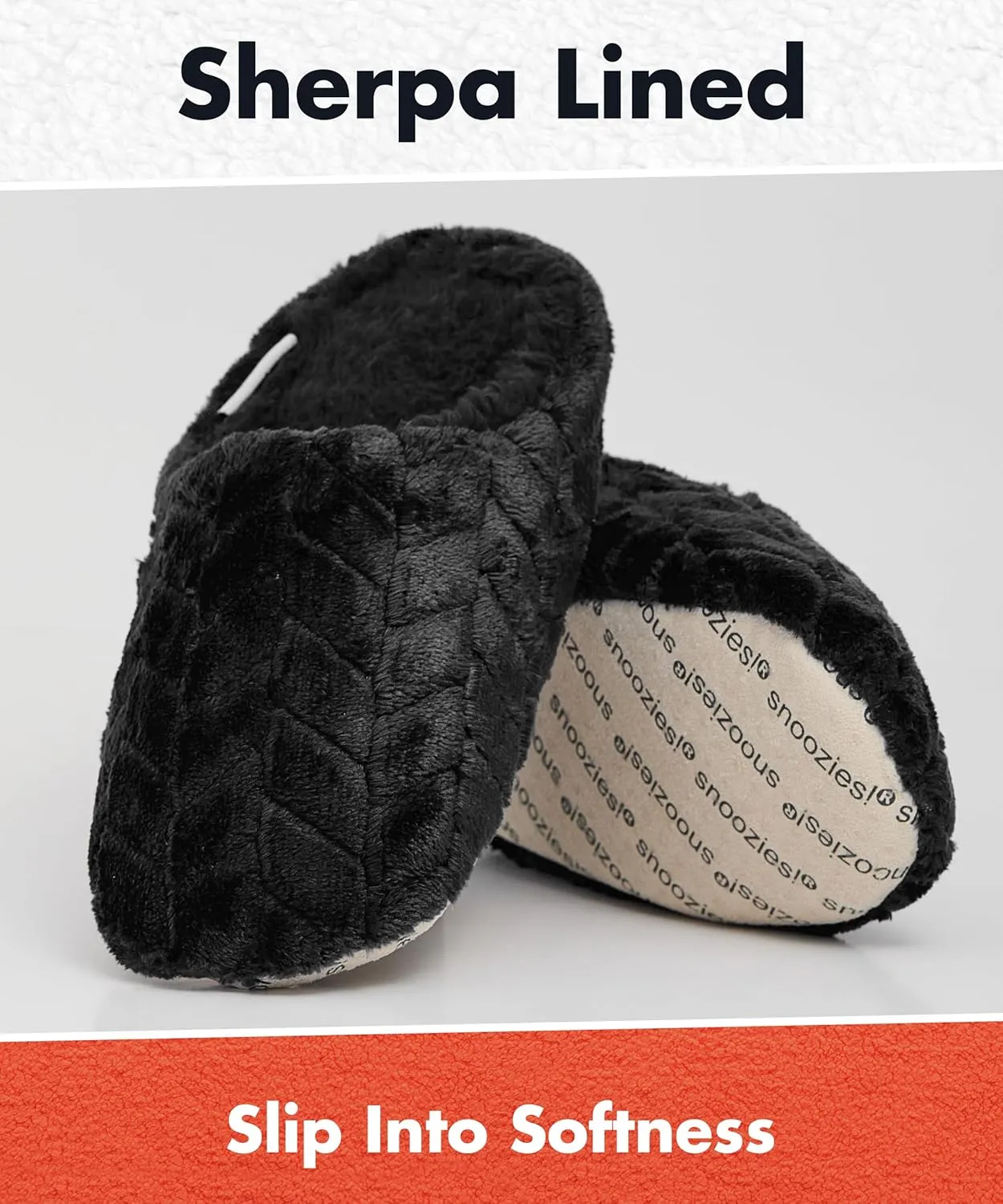 Snoozies Women's Chevron Scuff Slippers - Indoor Fuzzy Slippers with Non-Skid Sole, Cozy Comfort for Women