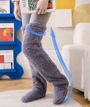 Snuggle Paws Socks Slippers, Teddy Legs Long Socks, Snuggs Cozy Socks, Cute SnugglePaws Sock Slippers Long Socks