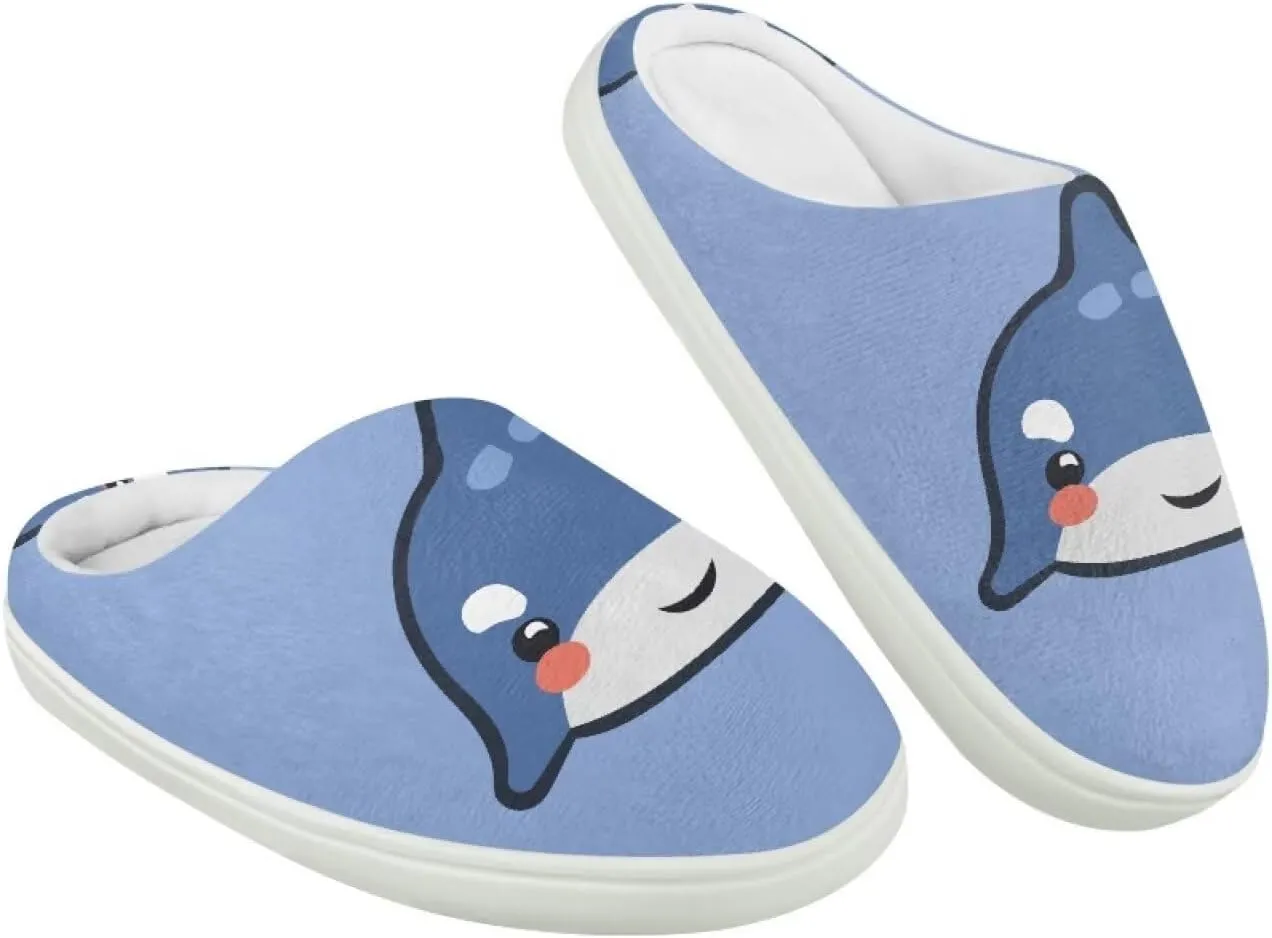 Soft Cozy Slippers for Girls Comfort Warm Home Shoes Cute Animals Print House Slippers Non Slip Plush Slippers Washable for Indoor Outdoor US 9-15