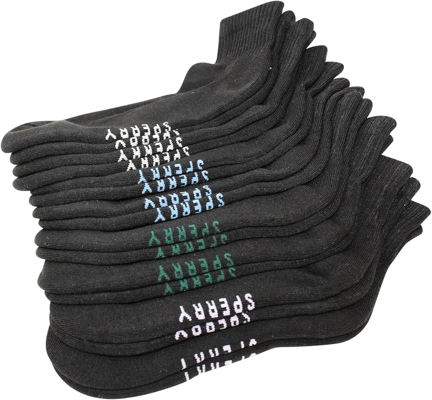 Sperry Men's 8-Pack Comfort Cushion Quarter Socks – Soft Durable Moisture-Wicking Athletic Ankle Socks for Men Shoe Size 6-12