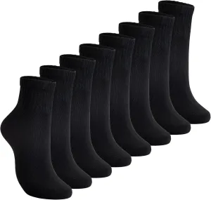 Sperry Men's 8-Pack Comfort Cushion Quarter Socks – Soft Durable Moisture-Wicking Athletic Ankle Socks for Men Shoe Size 6-12