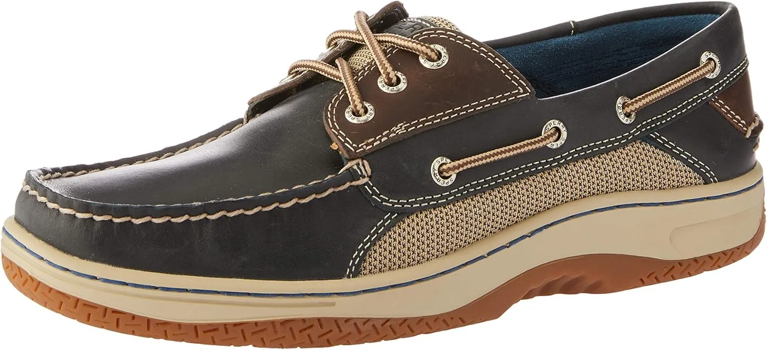 Sperry Men's Billfish 3-Eye Boat Shoe Navy/Brown 10.5 Wide