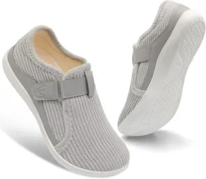 Spesoul Wide Womens Slippers Adjustable House Shoes Indoor Outdoor Barefoot Slippers Cozy Walking Shoe Swollen Edema Diabetic Shoes