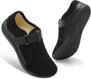 Spesoul Wide Womens Slippers Adjustable House Shoes Indoor Outdoor Barefoot Slippers Cozy Walking Shoe Swollen Edema Diabetic Shoes