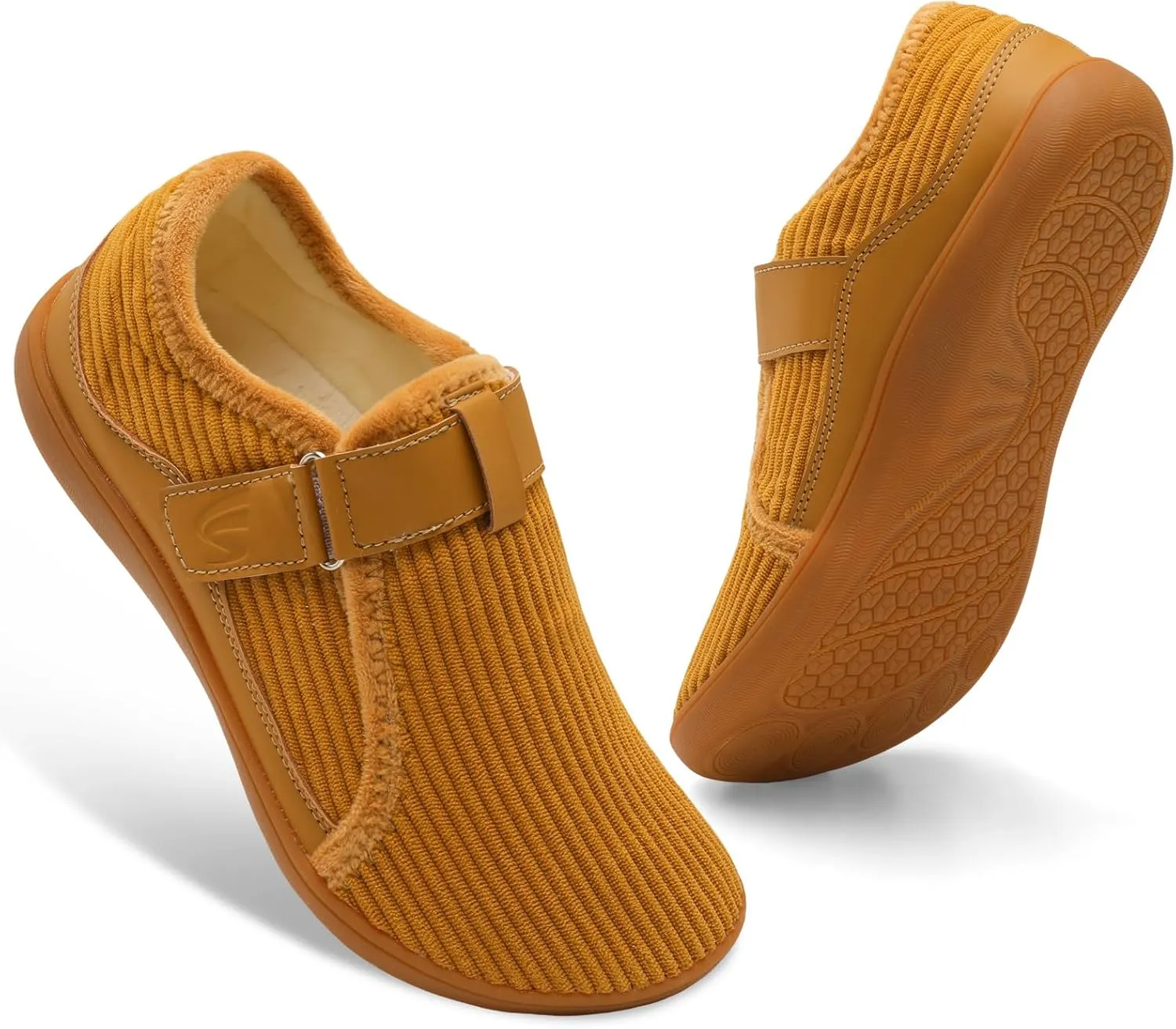 Spesoul Wide Womens Slippers Adjustable House Shoes Indoor Outdoor Barefoot Slippers Cozy Walking Shoe Swollen Edema Diabetic Shoes