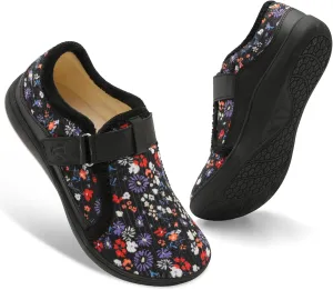 Spesoul Wide Womens Slippers Adjustable House Shoes Indoor Outdoor Barefoot Slippers Cozy Walking Shoe Swollen Edema Diabetic Shoes