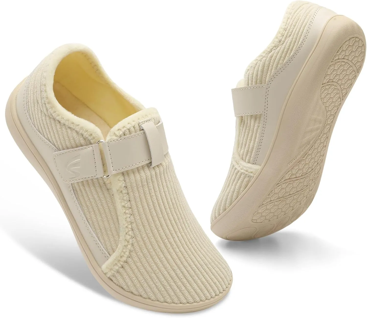 Spesoul Wide Womens Slippers Adjustable House Shoes Indoor Outdoor Barefoot Slippers Cozy Walking Shoe Swollen Edema Diabetic Shoes