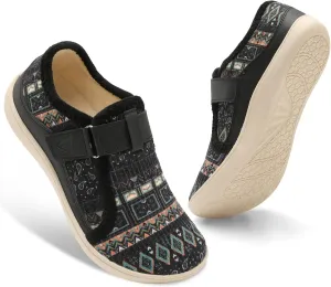 Spesoul Wide Womens Slippers Adjustable House Shoes Indoor Outdoor Barefoot Slippers Cozy Walking Shoe Swollen Edema Diabetic Shoes