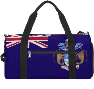 Sports Duffel Bag with Tristan Da Cunha Flag for Men Women Shoe Compartment Weekender