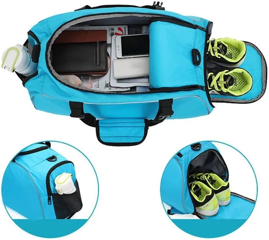 Sports Gym Bag, Gym Bag for Women & Men, Portable Fitness Bag, Travel Duffel Bag for Sports, Suitable for Fitness Exercise and Outdoor Travel