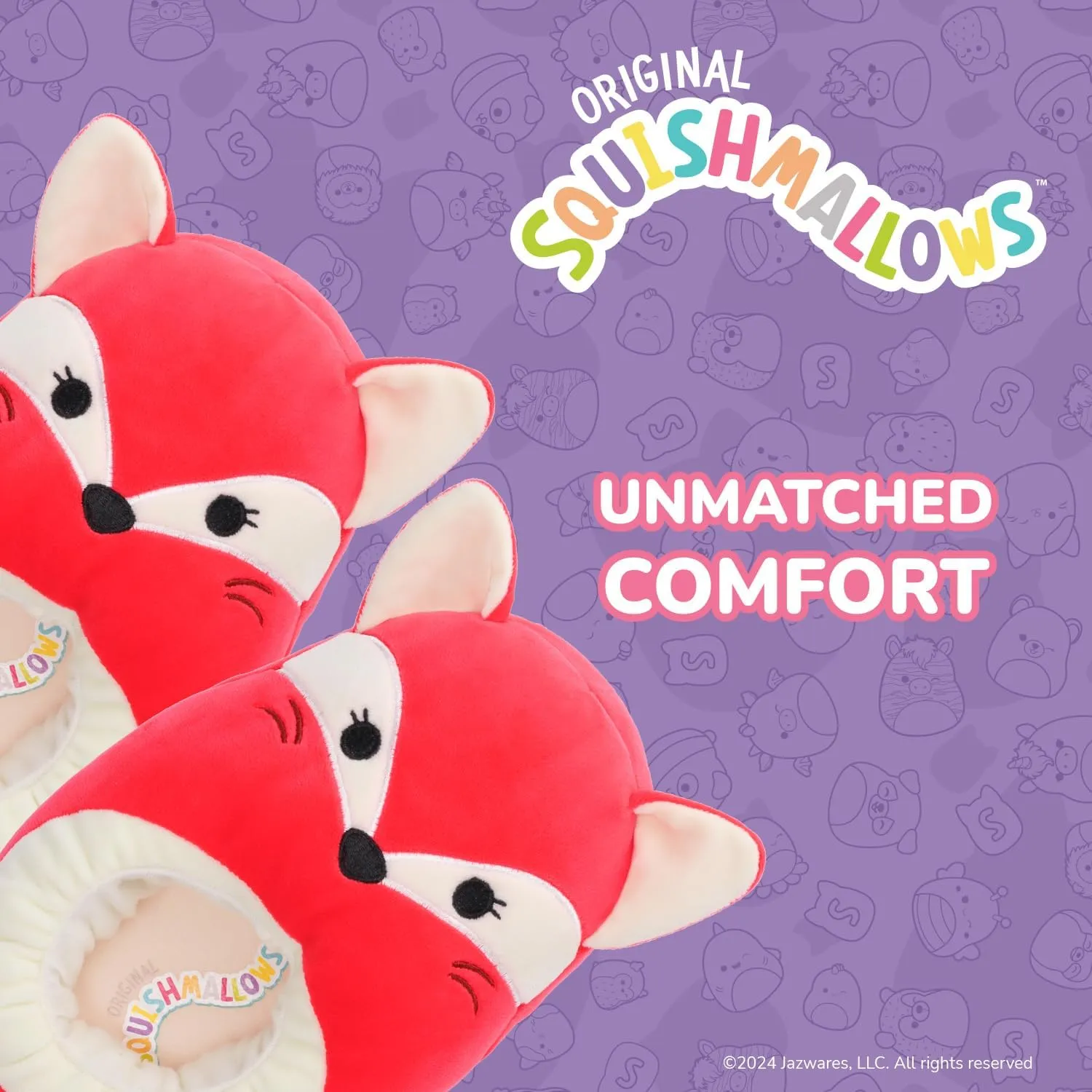 Squishmallows Slippers Plush Lightweight Warm Comfort Soft Aline Slipper House Shoes for Kids and Adults (sizes 11-1 Little Kid / 2-5 Big Kid / 5-10 Adult)