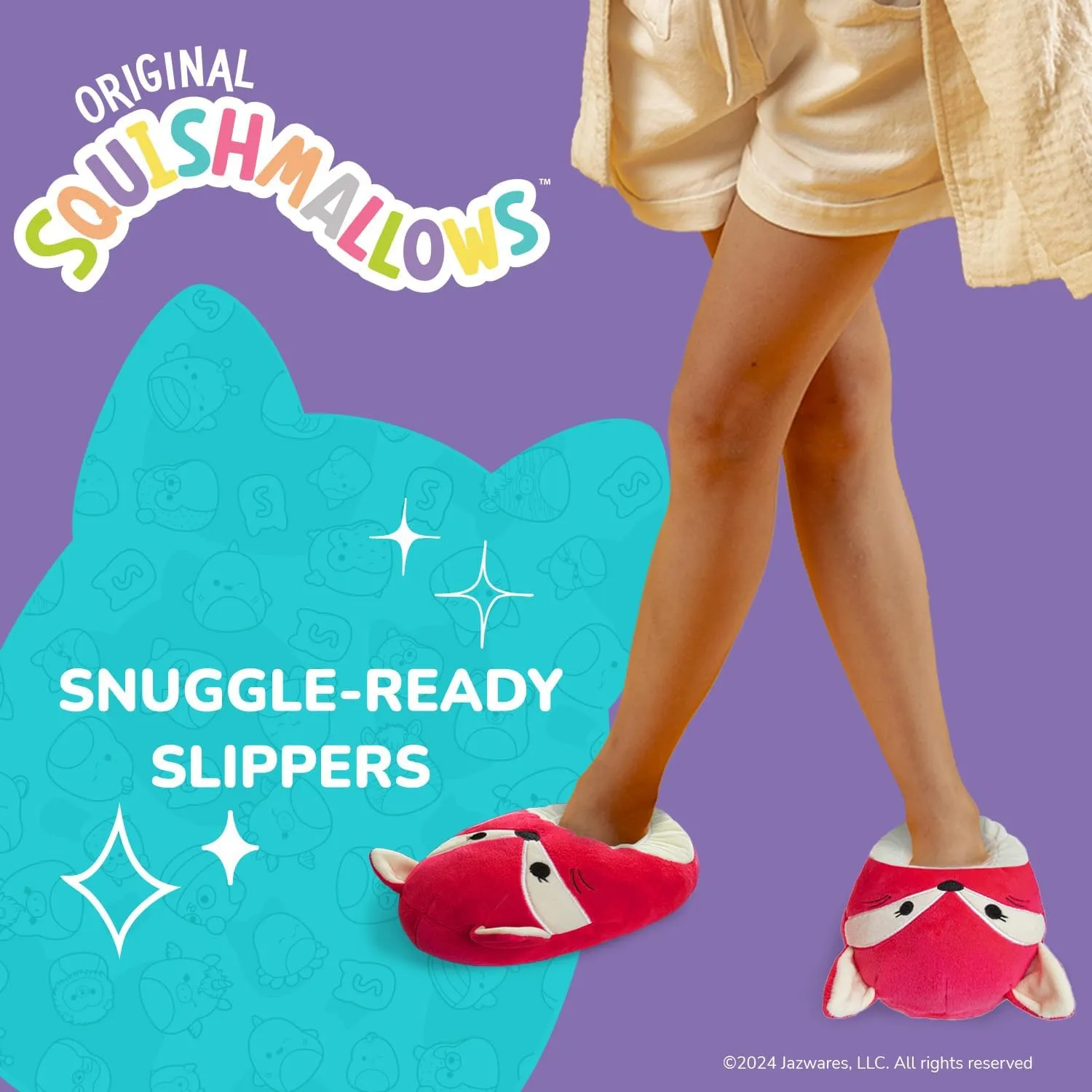 Squishmallows Slippers Plush Lightweight Warm Comfort Soft Aline Slipper House Shoes for Kids and Adults (sizes 11-1 Little Kid / 2-5 Big Kid / 5-10 Adult)