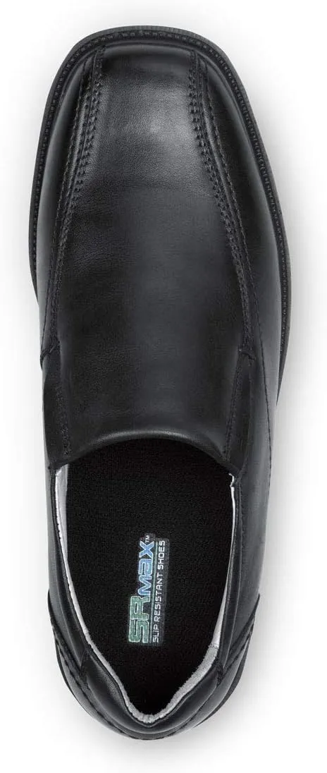 SR Max Brooklyn, Men's, Black, Twin Gore Dress Style Soft Toe Slip Resistant Work Shoe