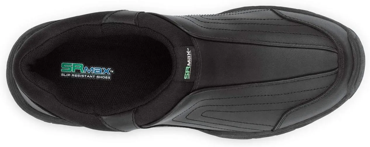 SR Max Charlotte, Women's, Black, Athletic Slip On Style Slip Resistant Soft Toe Work Shoe