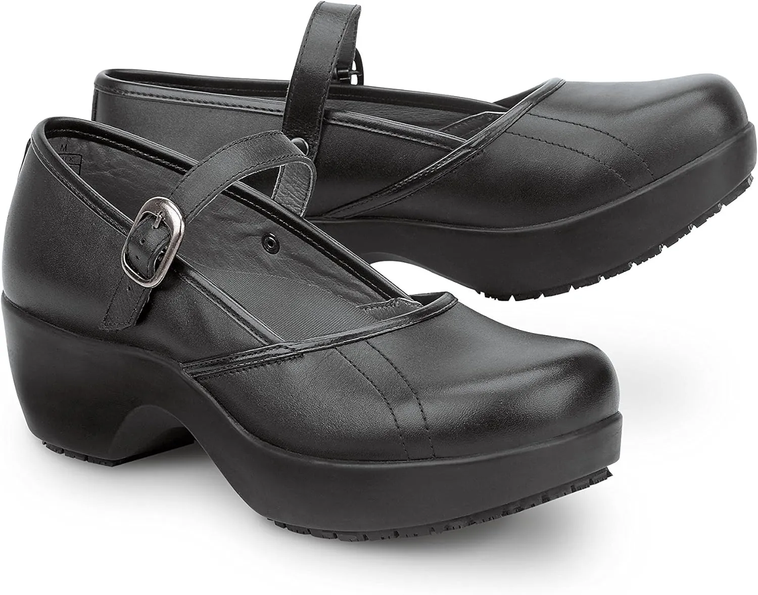 SR Max Vienna Women's Black Mary Jane Clog Style Slip Resistant Soft Toe Work Shoe