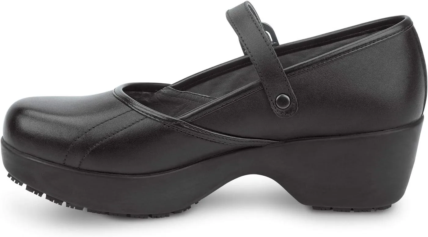 SR Max Vienna Women's Black Mary Jane Clog Style Slip Resistant Soft Toe Work Shoe
