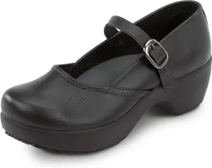 SR Max Vienna Women's Black Mary Jane Clog Style Slip Resistant Soft Toe Work Shoe