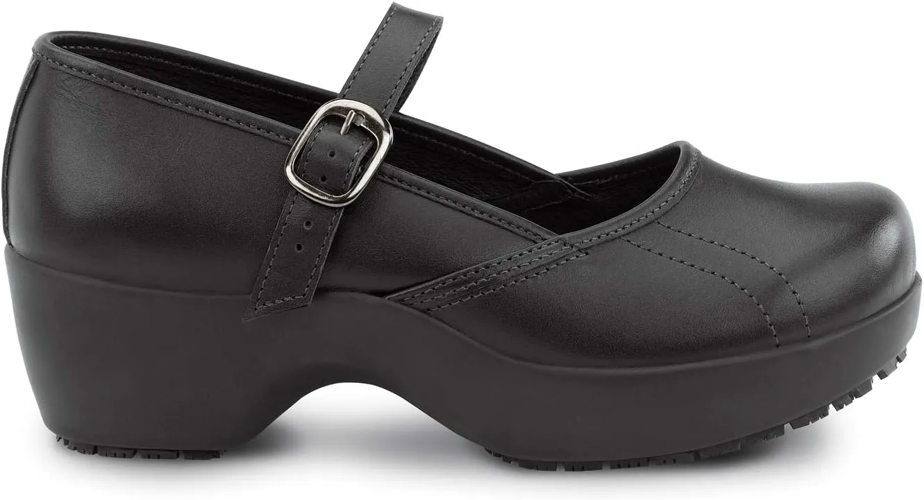 SR Max Vienna Women's Black Mary Jane Clog Style Slip Resistant Soft Toe Work Shoe