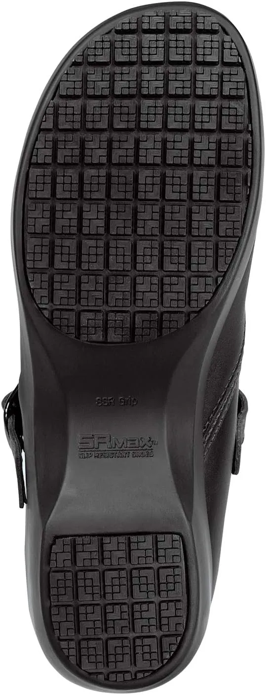 SR Max Vienna Women's Black Mary Jane Clog Style Slip Resistant Soft Toe Work Shoe