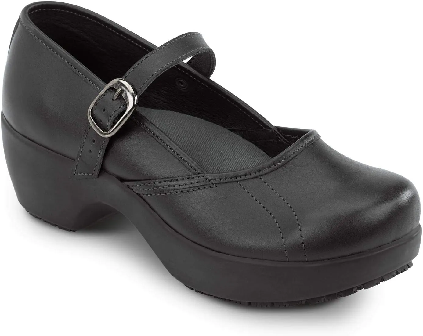 SR Max Vienna Women's Black Mary Jane Clog Style Slip Resistant Soft Toe Work Shoe