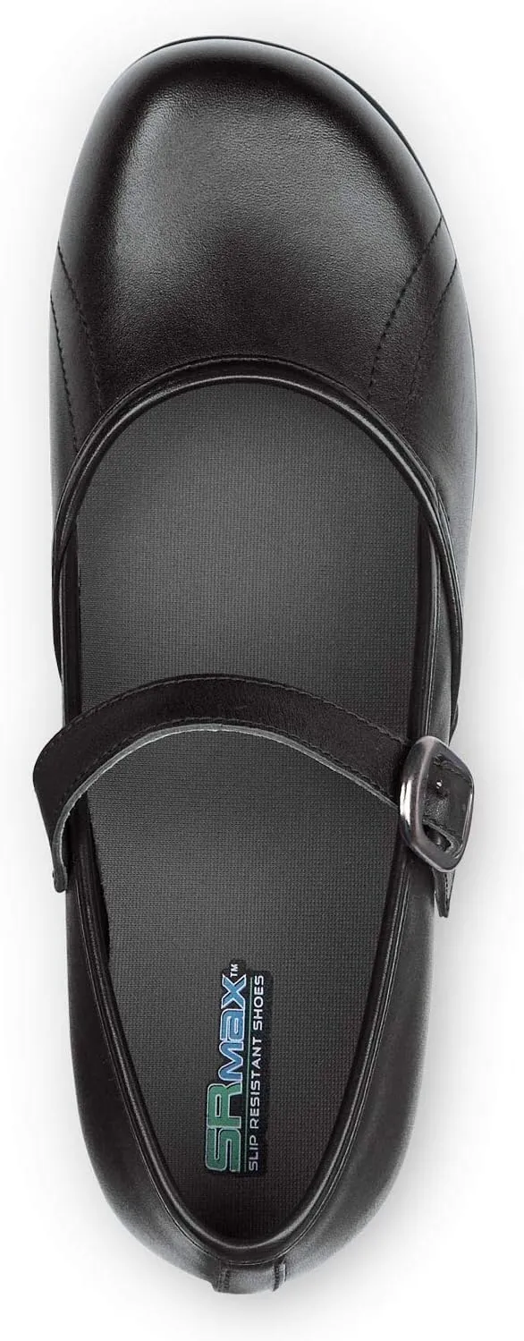 SR Max Vienna Women's Black Mary Jane Clog Style Slip Resistant Soft Toe Work Shoe